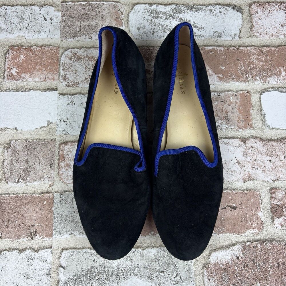 Cole Haan Suede Woman’s 8 B Black Slipper Flat Shoes N Air collaboration